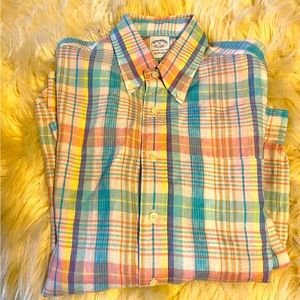 brooks brothers pastel plaid shirt